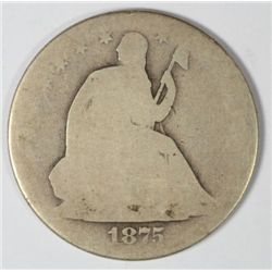 1875-S SEATED HALF DOLLAR AG