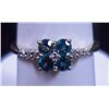 Image 1 : BEAUTIFUL 14K YELLOW GOLD DIAMOND AND BLUE TOPAZ RING, SIZE 7, PRE-OWNED