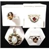 Image 1 : Lot of 3 Sterling Silver Rings and a Pendant