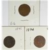 Image 1 : 1873 G, 74 FINE SCRATCH, 75 FINE CORRODED INDIAN HEAD CENTS