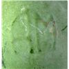 Image 2 : GREEN GLASS VASE WITH FROSTED OUTSIDE