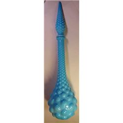 BLUE DECORATIVE BOTTLE WITH LID