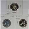 Image 1 : PROOF WASHINGTON QUARTERS 2-1962, & 61 ALL HIGH GRADE PROOFS