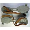 Image 1 : VINTAGE METAL ROLLER SKATES WITH LEATHER STRAPS