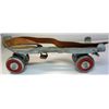 Image 2 : VINTAGE METAL ROLLER SKATES WITH LEATHER STRAPS
