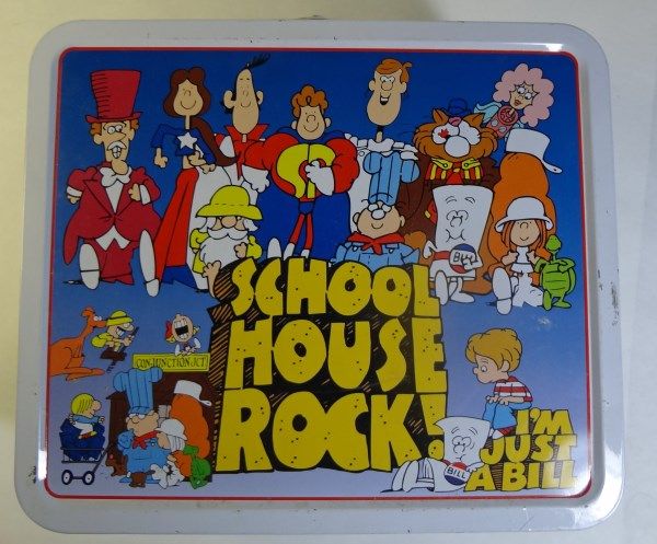 School Rocks Box 1999 SCHOOLHOUSE ROCK METAL LUNCH BOX 3 CD SET PROMO