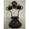 Image 1 : VINTAGE BRASS HOTEL FRONT DESK BELL WITH THREE BELLS. ART DECO INSPIRED
