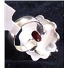 Image 5 : New German Silver Ring, Size 7, Red Opal, Top is  1 1/4" long