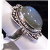 Image 2 : New German Silver Ring, Labradorite, Size 8, Top is  1 1/4" long