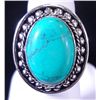 Image 1 : New German Silver Ring, Size 7, Labradorite  Top is 1" long