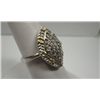 Image 2 : STERLING SILVER RING WITH CLEAR CZ'S, SIZE 8