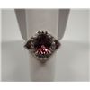 Image 2 : STUNNING STERLING SILVER RING SET WITH SPARKING CZ'S, SIZE 8