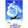 Image 1 : UAT Union Aéromaritime de Transports 1950 BAUDOUIN P. La Générale Publicité Paris "Aff. N.E. B.E....