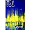 Image 1 : Sabena - USA BRISART Belgian World Airlines Marci Bruxelles Aff. N.E. B.E. B + 230/380 € 100 x 65...