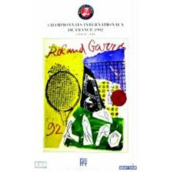 Affiche officielle originale Roland Garros 1992 176cmx113cm Voss - Collection