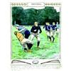 Image 1 : Football Aquarelle et encre - fin XIX eme début XXe - projet de gravure Maquette aquarelle & goua...