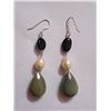 Image 1 : NATURAL 42.30 CTW BLACKONEX, PEARL, SEMIPRECIOUS EARRIN