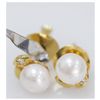 Image 1 : NATURAL 11.30 CTW PEARL EARRING .925 STERLING SILVER WI