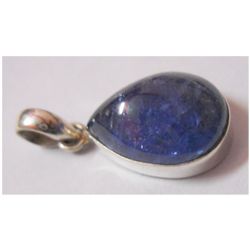 NATURAL 24.45 CTW TANZANITE PEARCUT PENDANT .925 STERLI