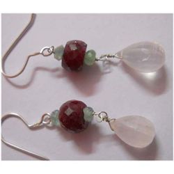 Natural 26.50 ctw Semi Precious Earring .925 Sterling