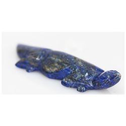 NATURAL 123.87 CTW LAPIS LIZARD FIGURE