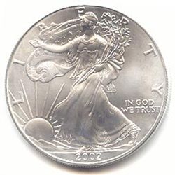 Uncirculated Silver Eagle 2002