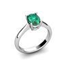 Genuine 0.52 ctw Emerald Ring 14k W/Y Gold