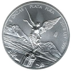 Mexican Silver Libertad 5 Ounce 2010