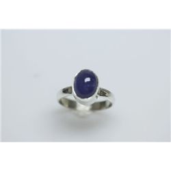 NATURAL 10.75 CTW TANZANITE OVAL CUT RING .925 STERLING