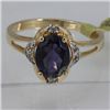 Image 1 : Genuine  1.44 ctw  Iolite Ring  14KT Yellow Gold