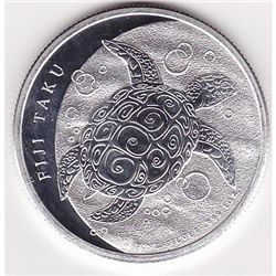 Fiji $2 Taku (Hawksbill Turtle) 1 oz. Silver 2012