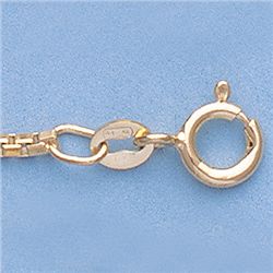 Genuine 16" 14k  Gold-Yellow  1.7mm 8 Sided Box Chain