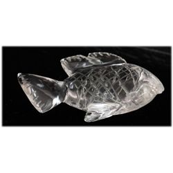 NATURAL 34.94 CTW CRISTAL SMALL FISH FIGURE