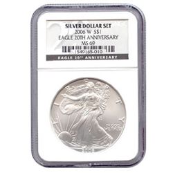 Certified 2006 20th Anniversary American Eagle Silver U