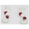 Image 1 : NATURAL 43.20 CTW PEARL RUBY AND SEMI-PRECIOUS EARRINGS