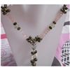 Natural 318.35ct Pink Topaz/White Topaz Necklace .925 S