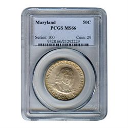 Certified Commemorative Half Dollar Maryland MS66 PCGS