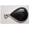 Natural 46.30 ctw Black Onex Pendant .925 Sterling
