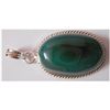 Natural 40.95 ctw Green Onex Oval Pendant 925 Sterling
