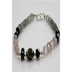 Natural 112.70ct Semi Precious Bracelet .925 Sterling