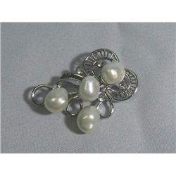 GENTEEL WHITE KISHI PEARL CZ BROOCH AUTHENTIC PHILIPPIN