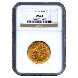 Certified US Gold $10 Indian MS63