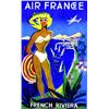 Air France - French Riviera AURIAC Perceval Paris Aff. E. T.B.E. A - 150/300 € 50 x 31 cm 980/197...