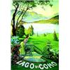 Image 1 : Lago di Como XIMENES ELIO Saiga Genova Aff. E. B.E. B + Marge de gauche restaurée / Left margin r...