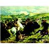Image 1 : Chasse aux Bisons BEAUPHISER TH. ? Aff. N.E. B.E. B + Déchirures / Tears 150/300 € 42 x 33 cm 980...