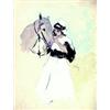 Image 1 : """Jeune-Fille Arabe et Cheval"" 1892" WELY J. Aquarelle / Watercolour B.E. B + Taches d'humidité...