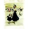 Image 1 : """A la Patinoire"" 1907" REDON GEORGES Lithographie en couleurs encadrée / Lithograph in colors...