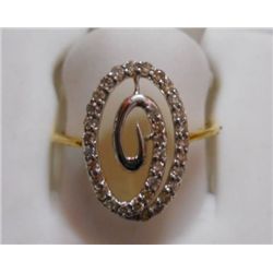 Ring of Diamond 0.32 Ctw in 2.47g 14kt Yellow Gold