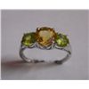 Image 1 : 2.080g Ring of Peridot and Citrine Sterling Silver