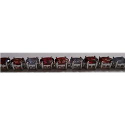 16.750g Bracelet of Rhodolite-Garnet and Iolite Sterling Silver